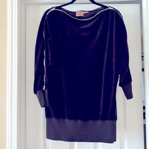 Unique Velour Juicy Couture zippered top